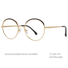 Load image into Gallery viewer, 54460 Transparent Computer Glasses Frame Women Anti Blue Light Round Eyewear Blocking Glasses Optical Eyeglass