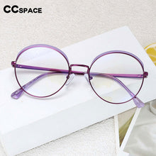 Load image into Gallery viewer, 54460 Transparent Computer Glasses Frame Women Anti Blue Light Round Eyewear Blocking Glasses Optical Eyeglass