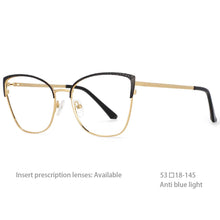 Load image into Gallery viewer, 54462 Anti Blue Light Zero Glasses Metal Optical Glasses Frames Women Computer Eyeglasses