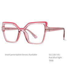 Load image into Gallery viewer, 54463 Blue Light Filter Glasses TR90 Optical Glasses Frames Women Computer Eyeglasses