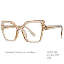Load image into Gallery viewer, 54463 Blue Light Filter Glasses TR90 Optical Glasses Frames Women Computer Eyeglasses