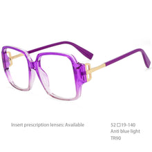 Load image into Gallery viewer, 54467 Square Square Blue Light Blocking  Glasses Frames Men Women TR90 Zero Glasses Computer Eyeglasses