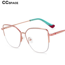 Load image into Gallery viewer, 54468 Half Frame Anti Blue Light Optical Glasses Frames Men Women Zero Glasses Candy Color Computer Eyeglasses