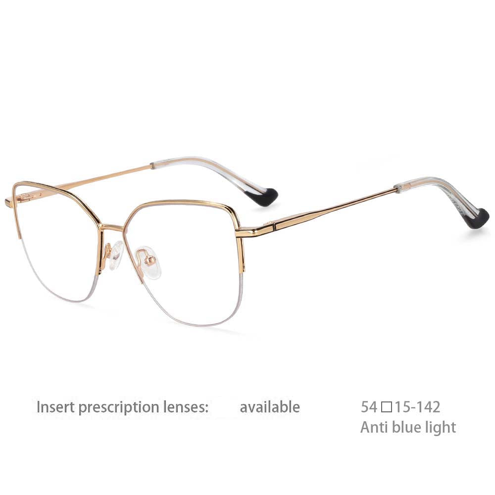 54468 Half Frame Anti Blue Light Optical Glasses Frames Men Women Zero Glasses Candy Color Computer Eyeglasses