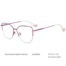 Load image into Gallery viewer, 54468 Half Frame Anti Blue Light Optical Glasses Frames Men Women Zero Glasses Candy Color Computer Eyeglasses