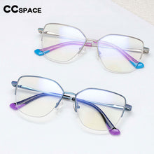 Load image into Gallery viewer, 54468 Half Frame Anti Blue Light Optical Glasses Frames Men Women Zero Glasses Candy Color Computer Eyeglasses