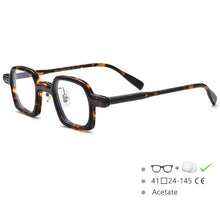 Load image into Gallery viewer, 54470 Brand Bright Glasses Frame Acetate Leopard Print Retro Simple Square Women Optical Prescription Glasses Frame