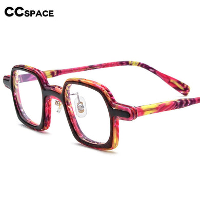 54470 Brand Bright Glasses Frame Acetate Leopard Print Retro Simple Square Women Optical Prescription Glasses Frame