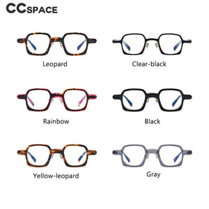 54470 Brand Bright Glasses Frame Acetate Leopard Print Retro Simple Square Women Optical Prescription Glasses Frame