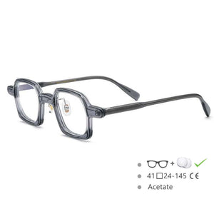 54470 Brand Bright Glasses Frame Acetate Leopard Print Retro Simple Square Women Optical Prescription Glasses Frame