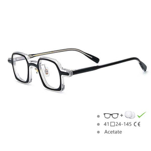 54470 Brand Bright Glasses Frame Acetate Leopard Print Retro Simple Square Women Optical Prescription Glasses Frame