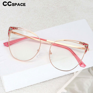 54471 Women  Optical Glasses Frames Anti Blue Light Zero Glasses Metal Computer Eyeglasses