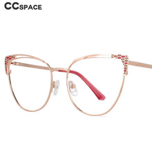 Load image into Gallery viewer, 54471 Women  Optical Glasses Frames Anti Blue Light Zero Glasses Metal Computer Eyeglasses
