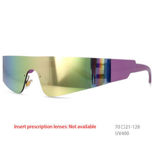 Load image into Gallery viewer, 54474 Rimless Goggles Cool Specular Reflection One Piece Brand Designer Modernsunglasses Women Retro Vintage Uv400 Eyewear
