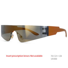 Load image into Gallery viewer, 54474 Rimless Goggles Cool Specular Reflection One Piece Brand Designer Modernsunglasses Women Retro Vintage Uv400 Eyewear