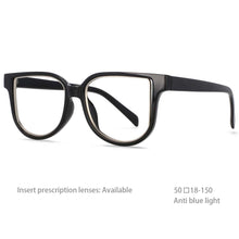 Carica l&#39;immagine nel visualizzatore di Gallery, 54476 Personality Versatile Hollow Unisex Anti-Blue Light Frame Spring Hinge Computer Eyewear Female UV400