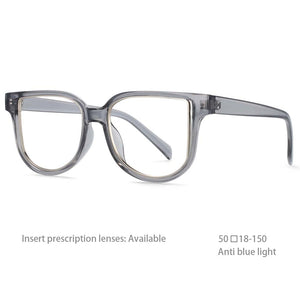 54476 Personality Versatile Hollow Unisex Anti-Blue Light Frame Spring Hinge Computer Eyewear Female UV400