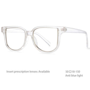 54476 Personality Versatile Hollow Unisex Anti-Blue Light Frame Spring Hinge Computer Eyewear Female UV400