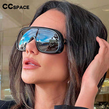 Load image into Gallery viewer, 54486  Dazzling One-Piece Large Frame Men Women Goggles T-Shaped Decorative Simple Temples Uv400