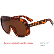 Load image into Gallery viewer, 54486  Dazzling One-Piece Large Frame Men Women Goggles T-Shaped Decorative Simple Temples Uv400