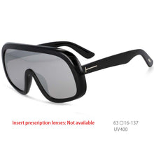 Load image into Gallery viewer, 54486  Dazzling One-Piece Large Frame Men Women Goggles T-Shaped Decorative Simple Temples Uv400
