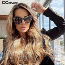 Load image into Gallery viewer, 54487 Metal Rivet Large Frame Sunglasses Ladies Cat Eye Brand Designer Glasses Ladies Glasses UV400 Protection