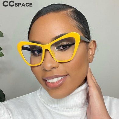54494 Big Frame Cat Eye Ladies Cat Eye Frames Large Candy Color Blue Light Blocking Frames