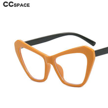 Load image into Gallery viewer, 54494 Big Frame Cat Eye Ladies Cat Eye Frames Large Candy Color Blue Light Blocking Frames