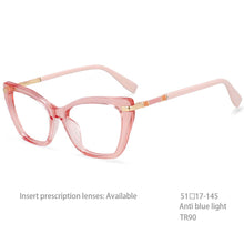 Load image into Gallery viewer, 54496 Retro Cat Eye Anti Blue Light Optical Glasses Frames Leopard Women TR90 Computer Eyeglasses