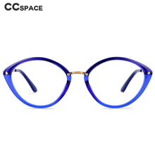 Load image into Gallery viewer, 54497 Zero Glasses Oval Cat Eye Anti Blue Light Glasses Frames Women Plastic Titanium Computer Eyeglasses