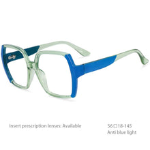 Load image into Gallery viewer, 54515 Trend Ladies Optical Anti-Blue Light Glasses Frame Personality Brand Quality Pc Frame Large Frame Color Matching