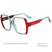 Load image into Gallery viewer, 54515 Trend Ladies Optical Anti-Blue Light Glasses Frame Personality Brand Quality Pc Frame Large Frame Color Matching