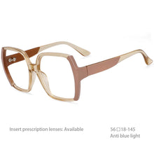 Load image into Gallery viewer, 54515 Trend Ladies Optical Anti-Blue Light Glasses Frame Personality Brand Quality Pc Frame Large Frame Color Matching