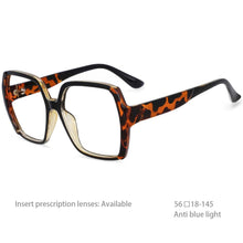 Load image into Gallery viewer, 54515 Trend Ladies Optical Anti-Blue Light Glasses Frame Personality Brand Quality Pc Frame Large Frame Color Matching