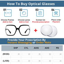 Load image into Gallery viewer, 54515 Trend Ladies Optical Anti-Blue Light Glasses Frame Personality Brand Quality Pc Frame Large Frame Color Matching