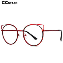 Load image into Gallery viewer, 54516 Personality Brand Cat Eye Round Frame Quality Metal Ladies Optical Anti Blue Light Glasses Frame