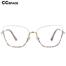 Load image into Gallery viewer, 54519 Personality Brand Quality Metal Half Frame Hanging Wire Trend Ladies Optical Anti Blue Light Glasses Frame