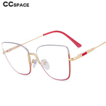 Load image into Gallery viewer, 54519 Personality Brand Quality Metal Half Frame Hanging Wire Trend Ladies Optical Anti Blue Light Glasses Frame