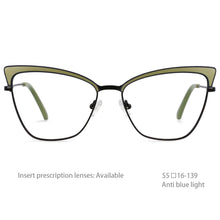 Load image into Gallery viewer, 54527 Brand Design Metal Frame Full Frame Irregular Ladies Butterfly Frame Anti-South Light Computer Glasses