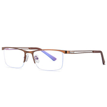 Load image into Gallery viewer, 54534 for Men Anti Blue Light Half Frame Optical Glasses Frames Gentlemen Computer Eyeglasses
