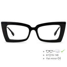Load image into Gallery viewer, 54536 Oversized Rectangle Cat Eye Optical Glasses Frames Women Computer Eyeglasses