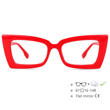 Load image into Gallery viewer, 54536 Oversized Rectangle Cat Eye Optical Glasses Frames Women Computer Eyeglasses