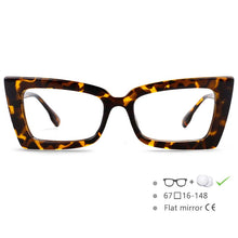Load image into Gallery viewer, 54536 Oversized Rectangle Cat Eye Optical Glasses Frames Women Computer Eyeglasses