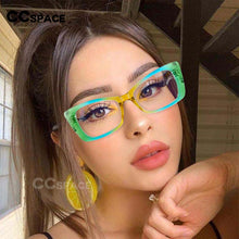 Load image into Gallery viewer, 54537 Rainbow Glasses Frames Candy Color Women Computer Eyeglasses