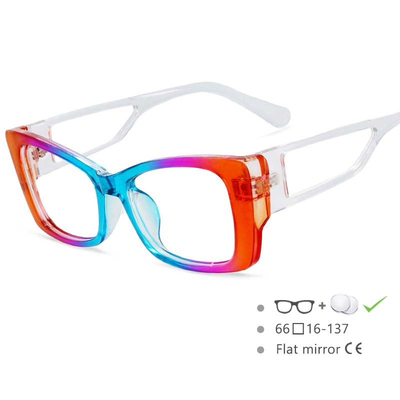 54537 Rainbow Glasses Frames Candy Color Women Computer Eyeglasses