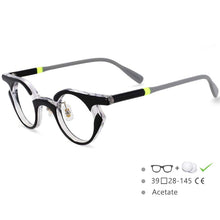 Load image into Gallery viewer, 54539 Retro Round Acetate Glasses Frames Men Women Punk Glasses