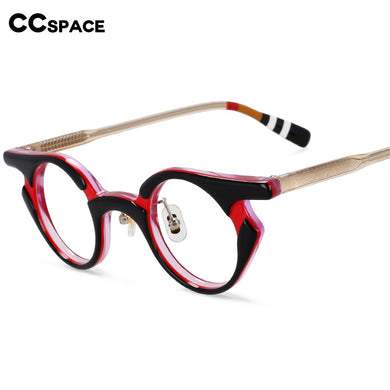 54539 Retro Round Acetate Glasses Frames Men Women Punk Glasses