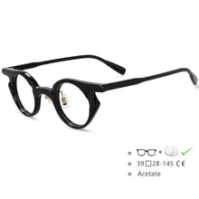 Load image into Gallery viewer, 54539 Retro Round Acetate Glasses Frames Men Women Punk Glasses