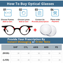 Load image into Gallery viewer, 54539 Retro Round Acetate Glasses Frames Men Women Punk Glasses
