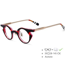 Load image into Gallery viewer, 54539 Retro Round Acetate Glasses Frames Men Women Punk Glasses